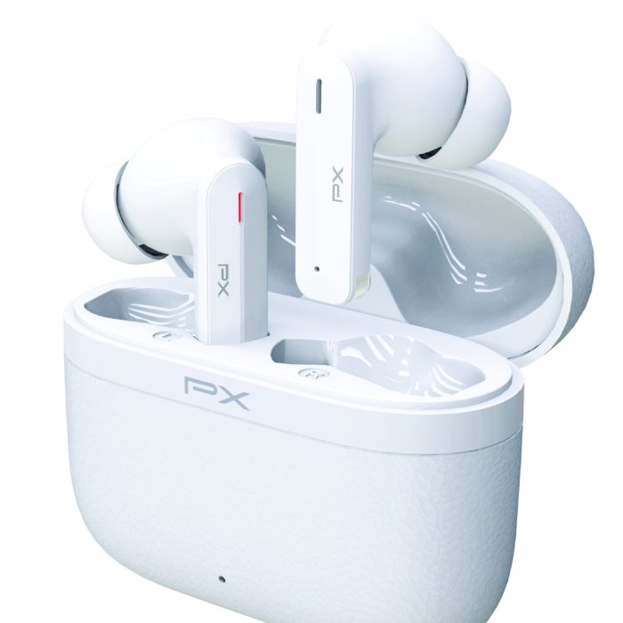 white earphone